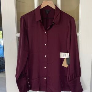 Halogen Burgundy Blouse